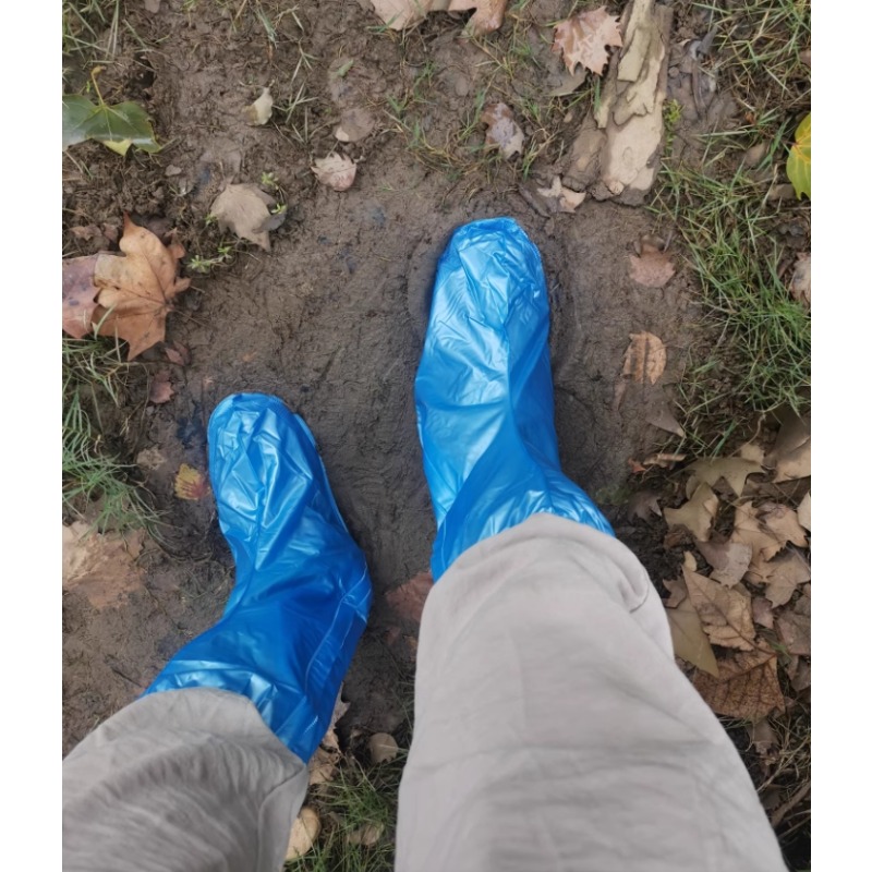 Cycling Gear In Rain - PVC Rain Boot Covers High Top