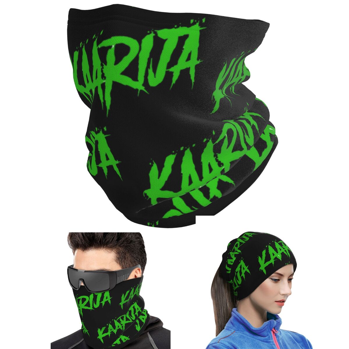 Cycling Face Mask - Kaarija Logo Bandana Neck Gaiter Printed