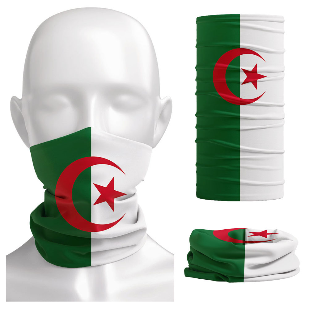 Cycling Gear Women - Algeria Flag Printed Bandana Headwear Riding