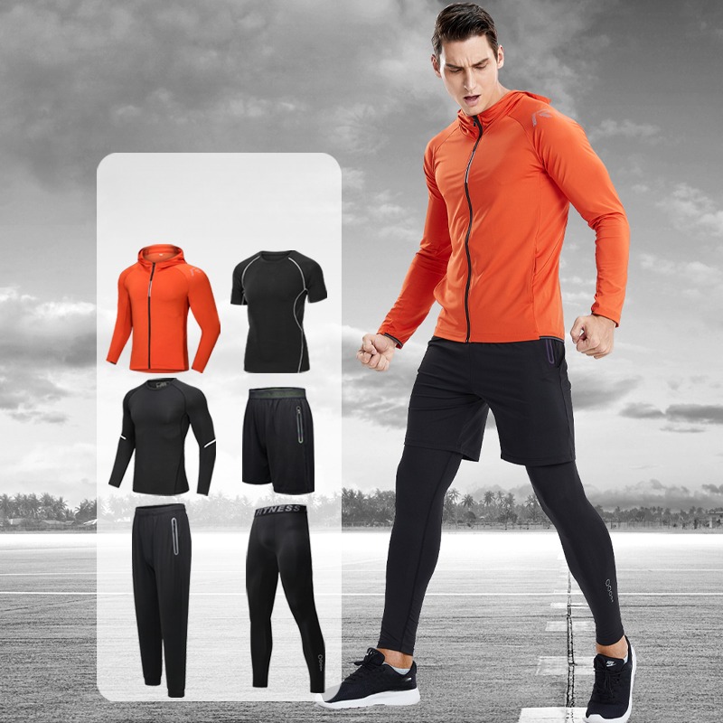 Cycling Gear Man - Luluesses Men's 6-Piece Sportswear Set Breathable