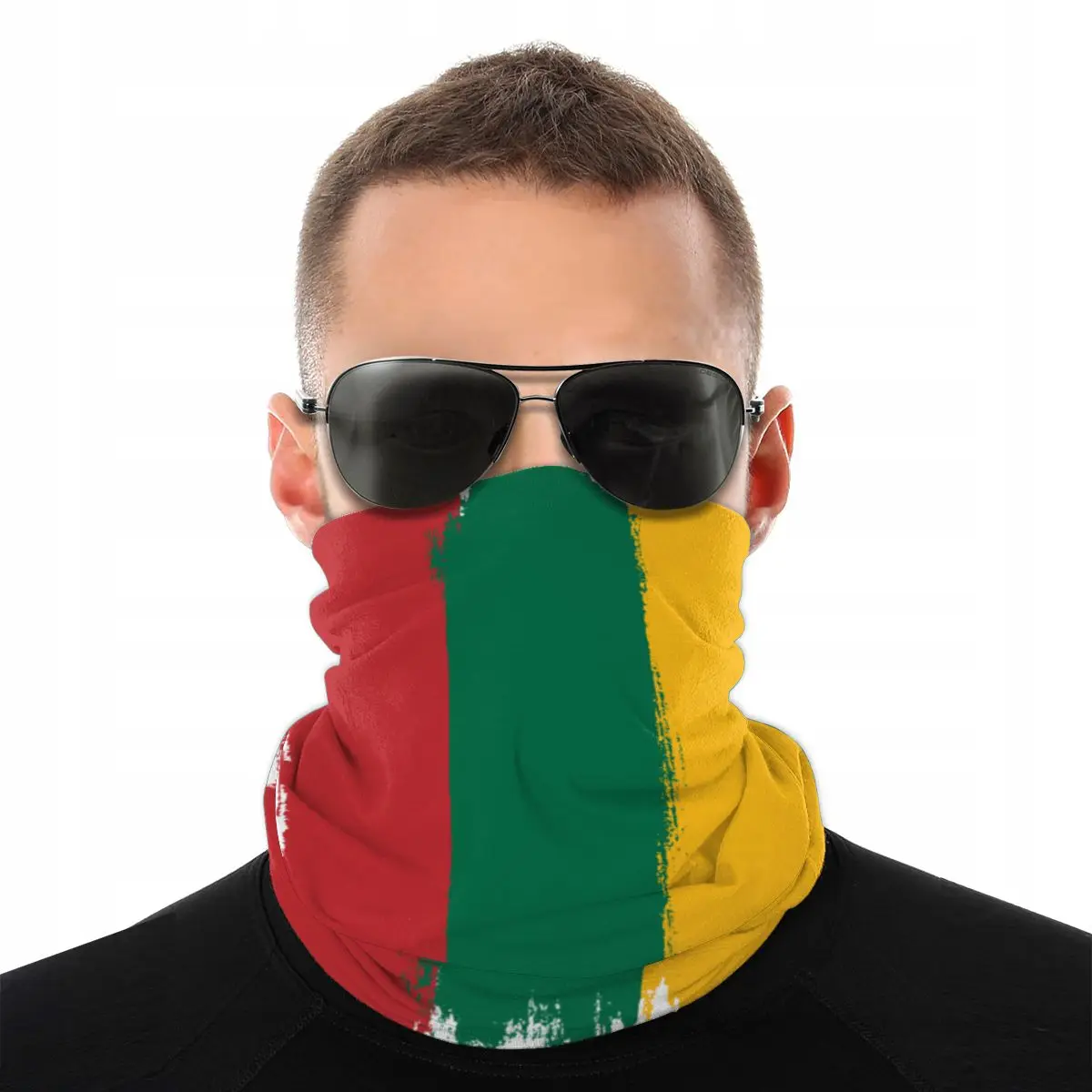 Cycling Face Mask - New Lithuania Flag Scarves Neck Face