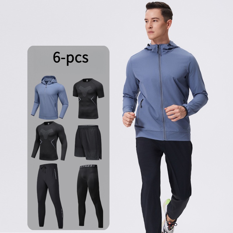 Men's 6-Piece Sportswear Set w - Cycling Gear Man 评论和价格