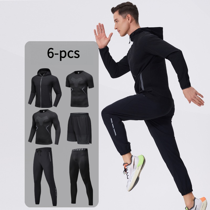 Men's 6-Piece Sportswear Set w - Cycling Gear Man 评论和价格