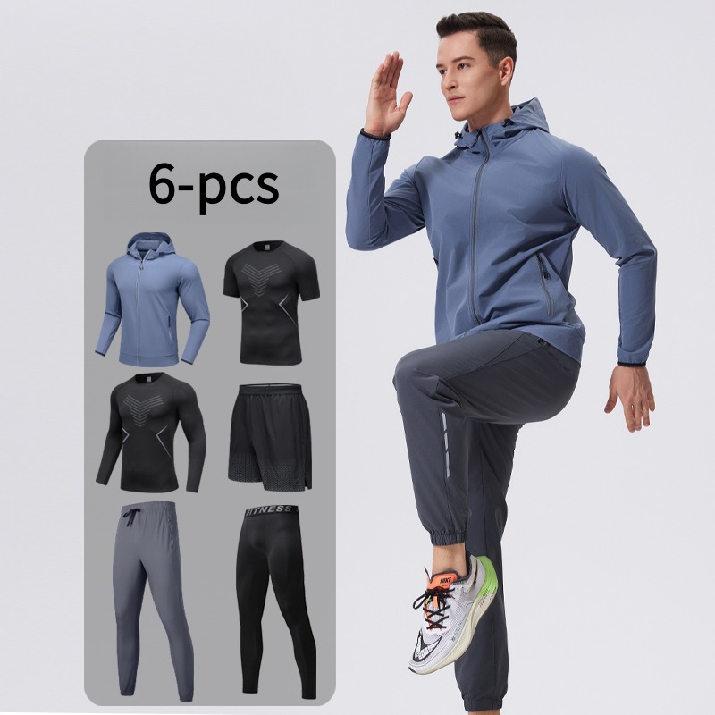 Men's 6-Piece Sportswear Set w - Cycling Gear Man 评论和价格