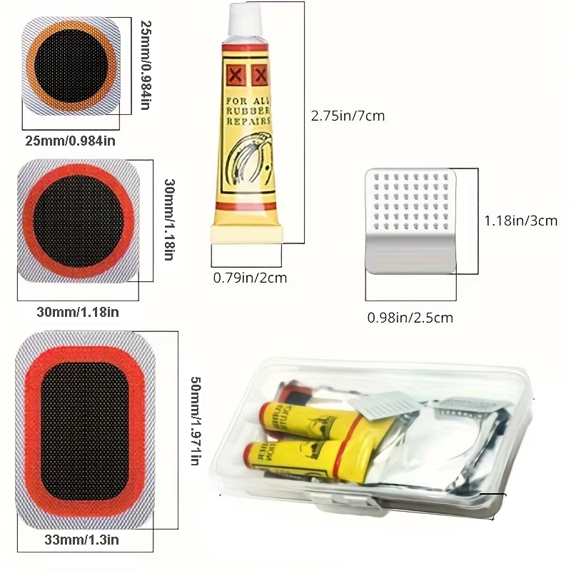 39pcs Bike Tire Repair Kit - B - Bike Tube Repair Kit 评论和价格