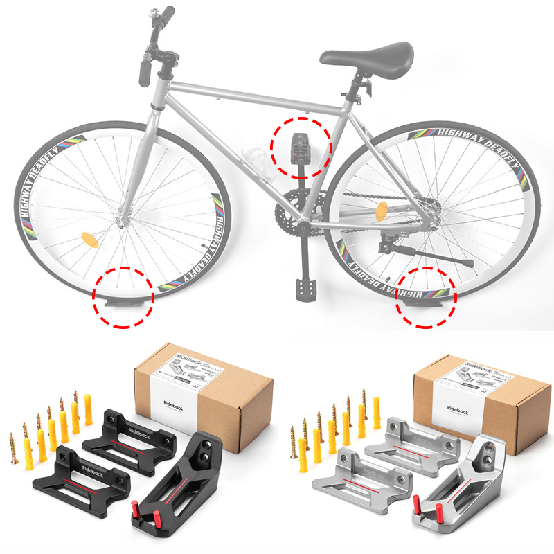 3Pcs Bicycle Rack Cycling Peda - Cycling Gear Wall Hanger 评论和价格
