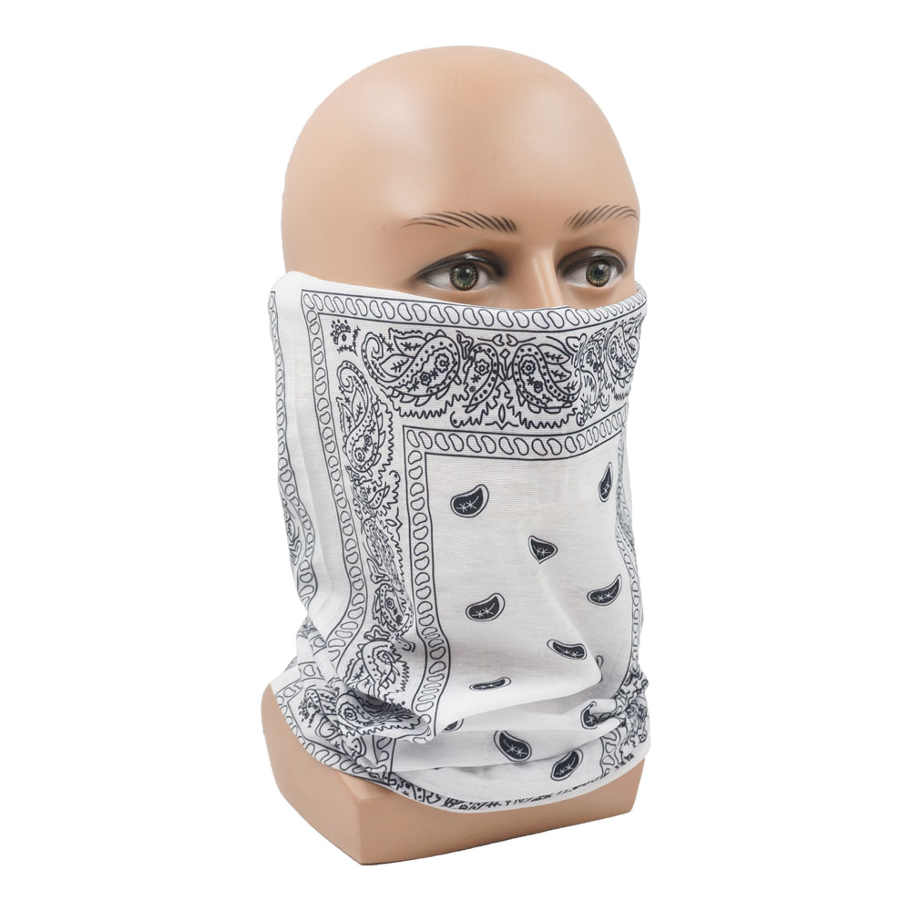 White Paisley Neck Gater Tube  - Cycling Gear Women 评论和价格