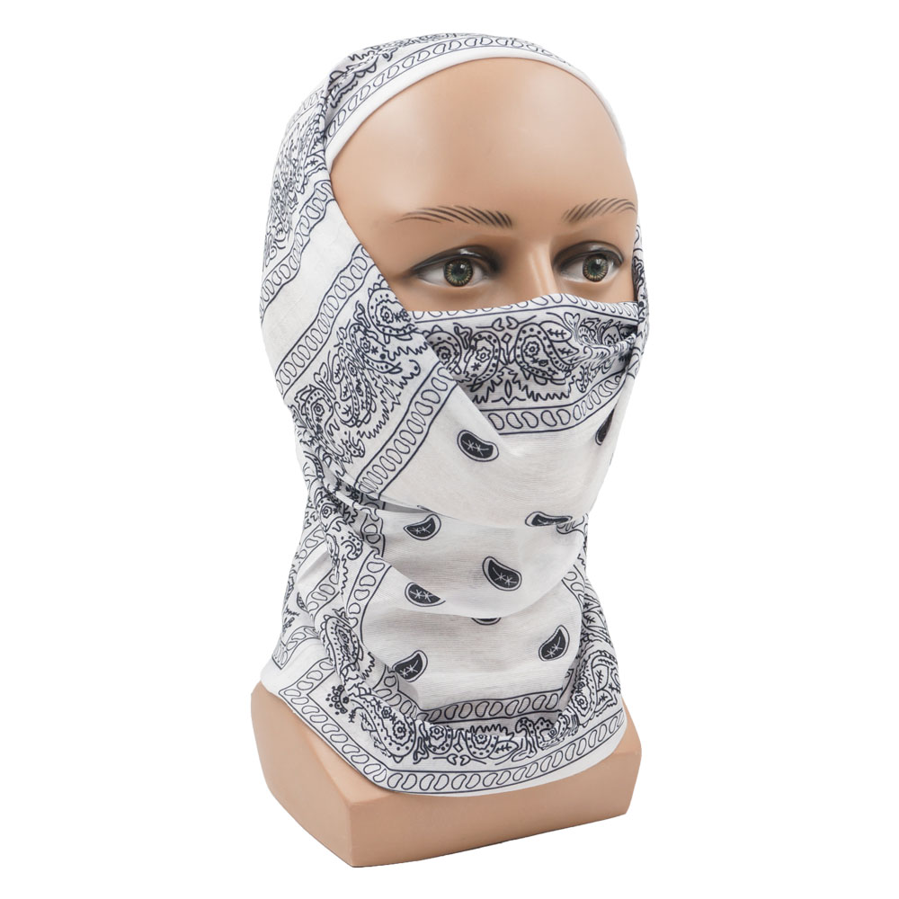 White Paisley Neck Gater Tube  - Cycling Gear Women 评论和价格