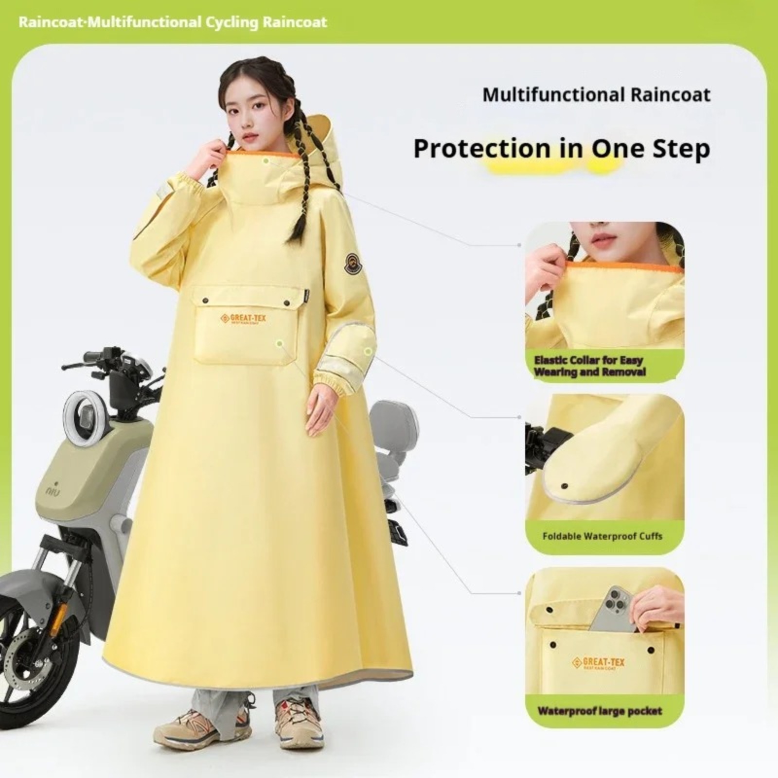 Waterproof Rain Poncho Cycling - Cycling Gear In Rain 评论和价格