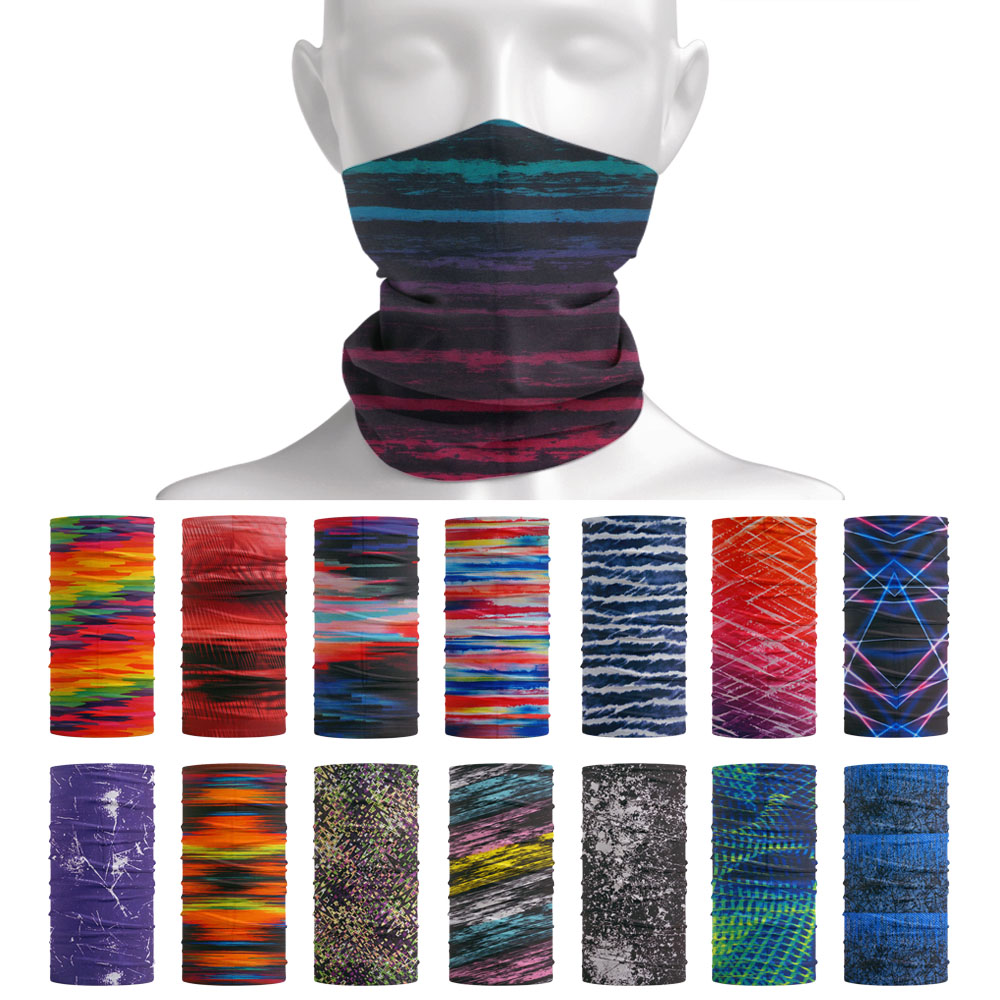 Tie-Dye Stripes Pattern Neckch - Cycling Gear Women 评论和价格