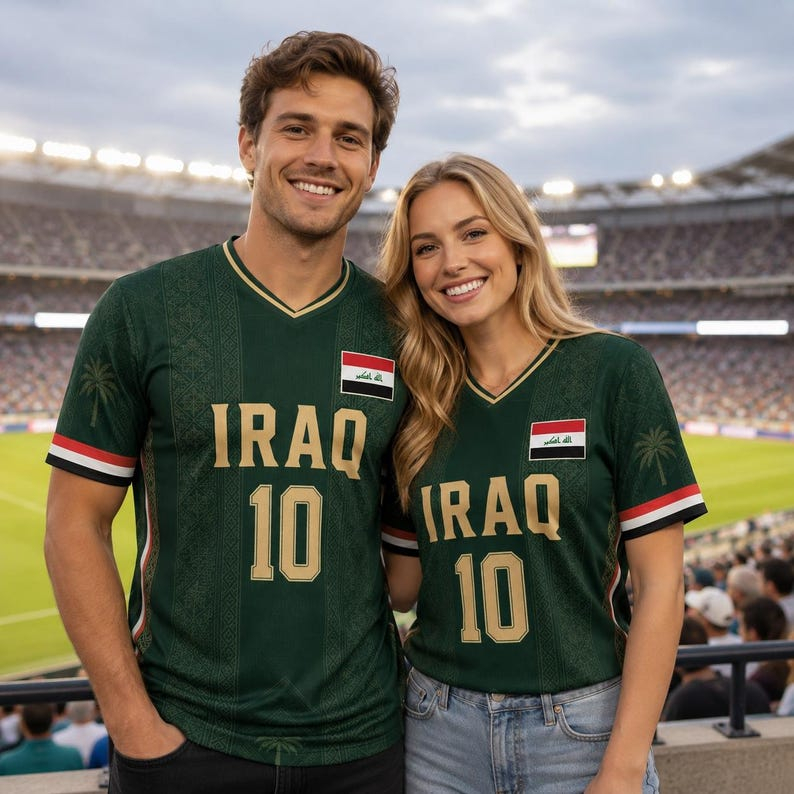 Iraqi football fan jerseys V-n - Cycling Gear Gifts 评论和价格