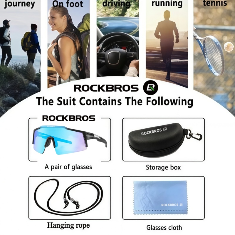 ROCKBROS riding glasses UV400, - Cycling Gear Material 评论和价格