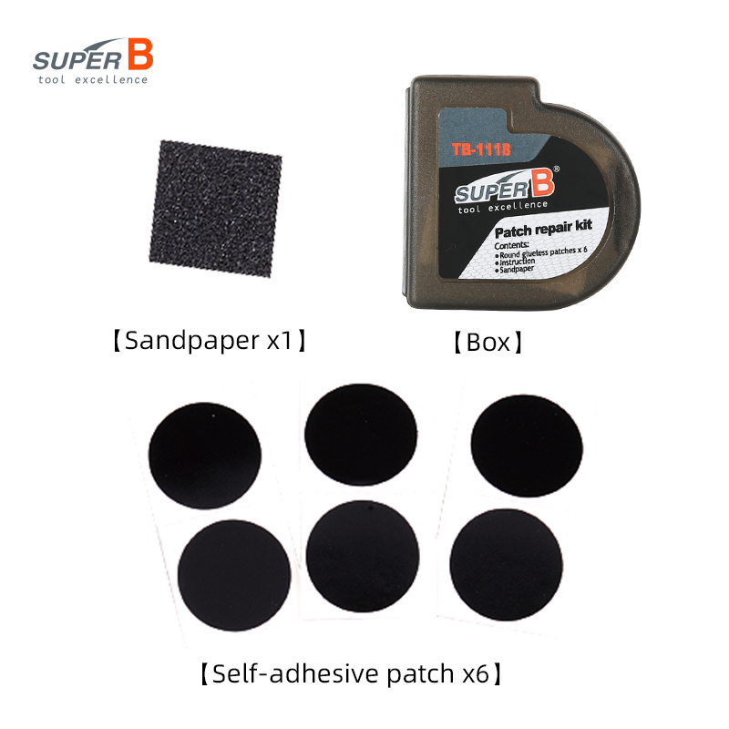 Super B TB-1118 6pcs Bicycle R - Bike Tube Repair Kit 评论和价格