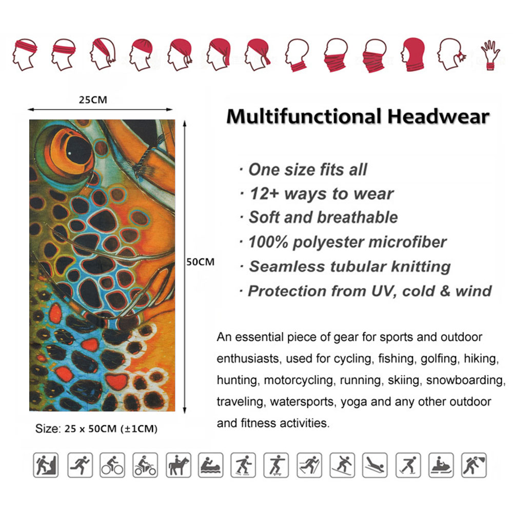 Windproof Fish Pattern Neck Wa - Cycling Gear Gifts 评论和价格