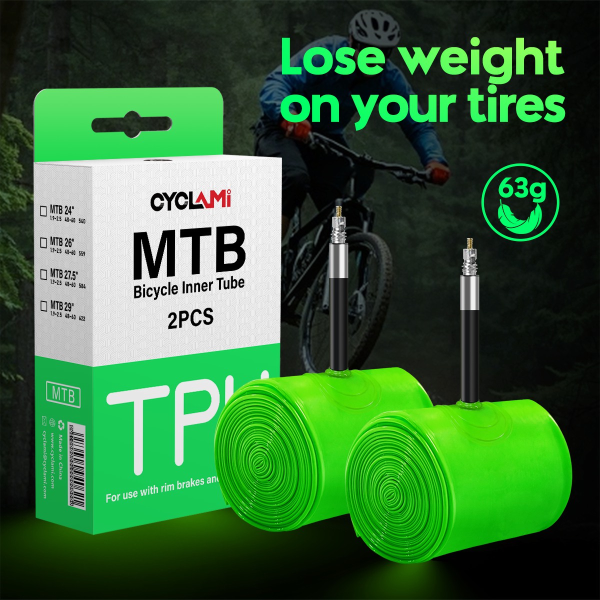 CYCLAMI Ultralight Bike Inner  - Cycling Gear Material 评论和价格
