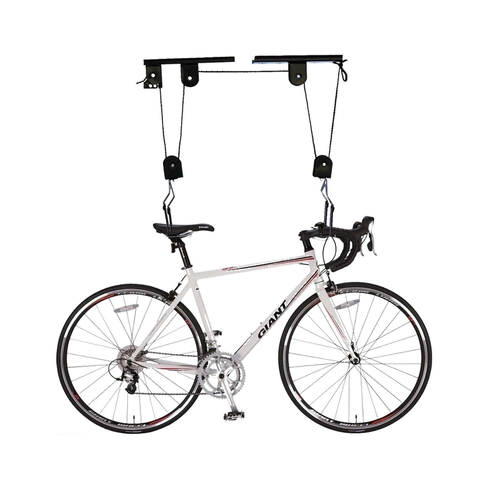 Black Bicycle Lift with Ceilin - Cycling Gear Wall Hanger 评论和价格