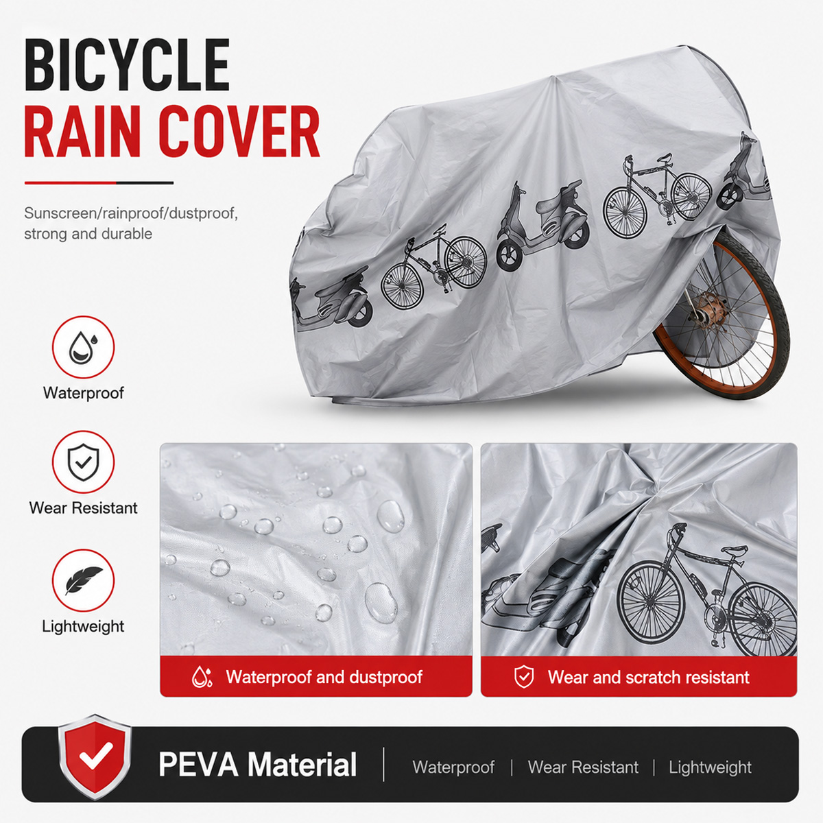 PINMOAP Universal Bicycle Rain - Cycling Gear In Rain 评论和价格