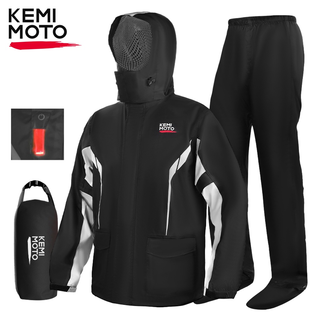 Waterproof Raincoat Set for Mo - Cycling Gear In Rain 评论和价格