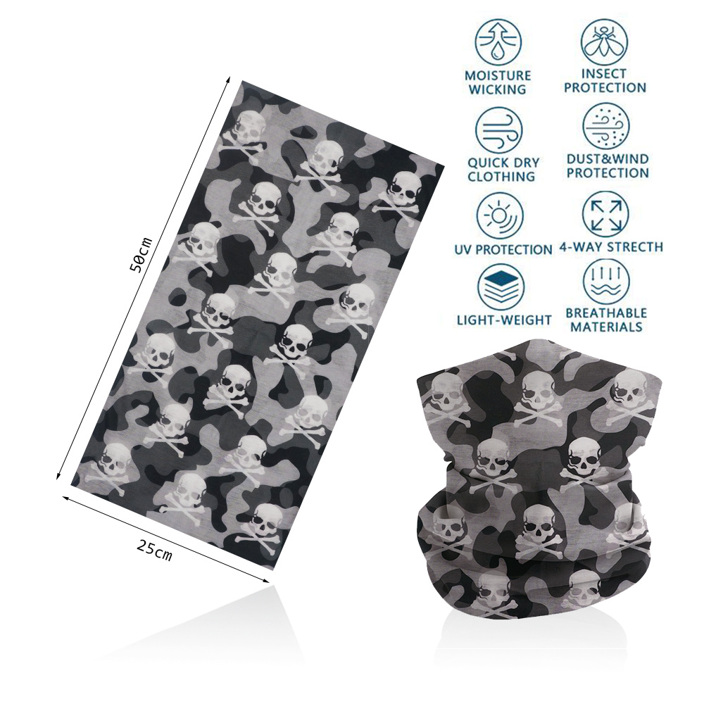 Skull Pattern Sunscreen Tube C - Cycling Gear Gifts 评论和价格