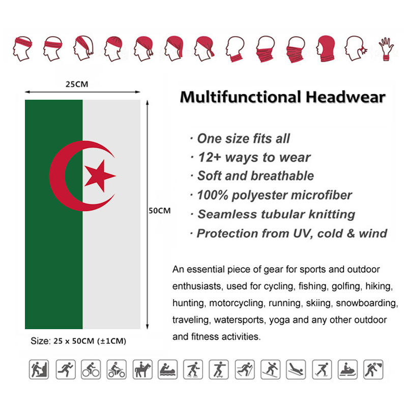 Algeria Flag Printed Bandana H - Cycling Gear Women 评论和价格