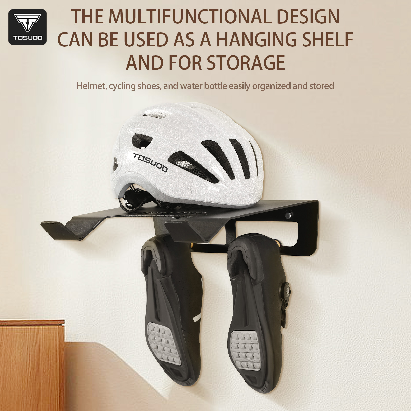 TOSUOD Bicycle Wall Mount Rack - Cycling Gear Wall Hanger 评论和价格