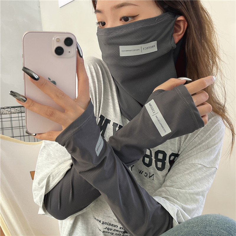 2Pcs Set Sun UV Protection Arm - Cycling Face Mask 评论和价格