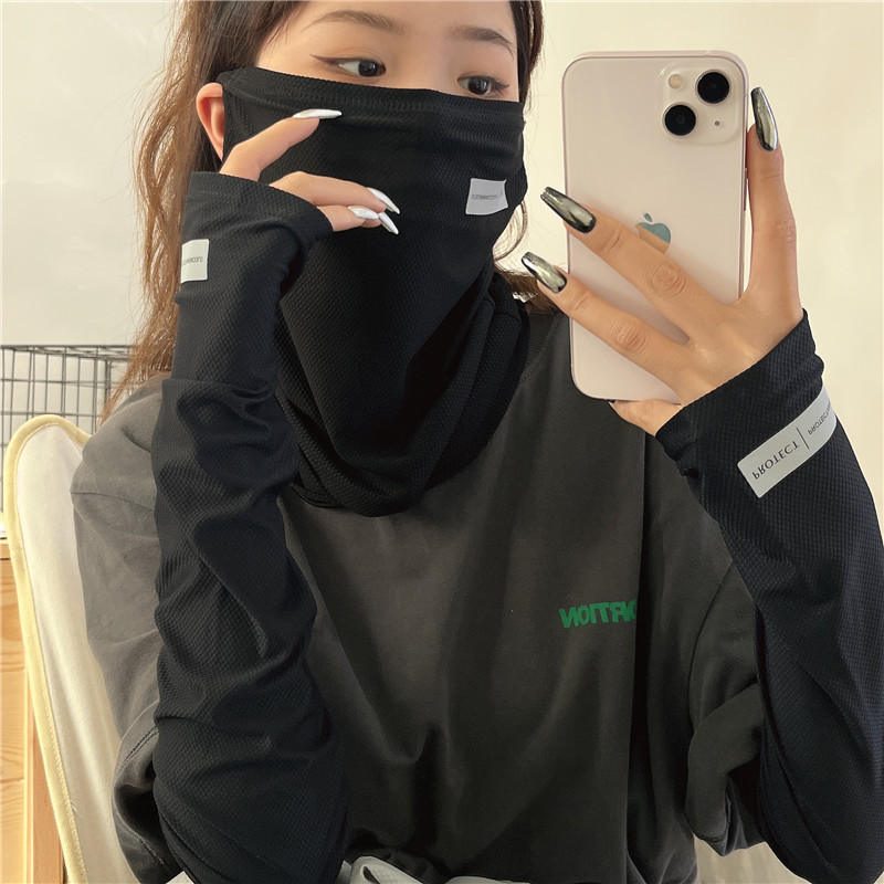 2Pcs Set Sun UV Protection Arm - Cycling Face Mask 评论和价格
