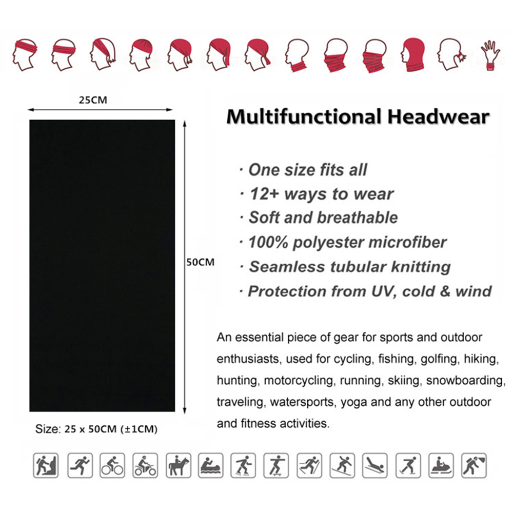 Seamless Solid Color Bandanas  - Cycling Gear Man 评论和价格