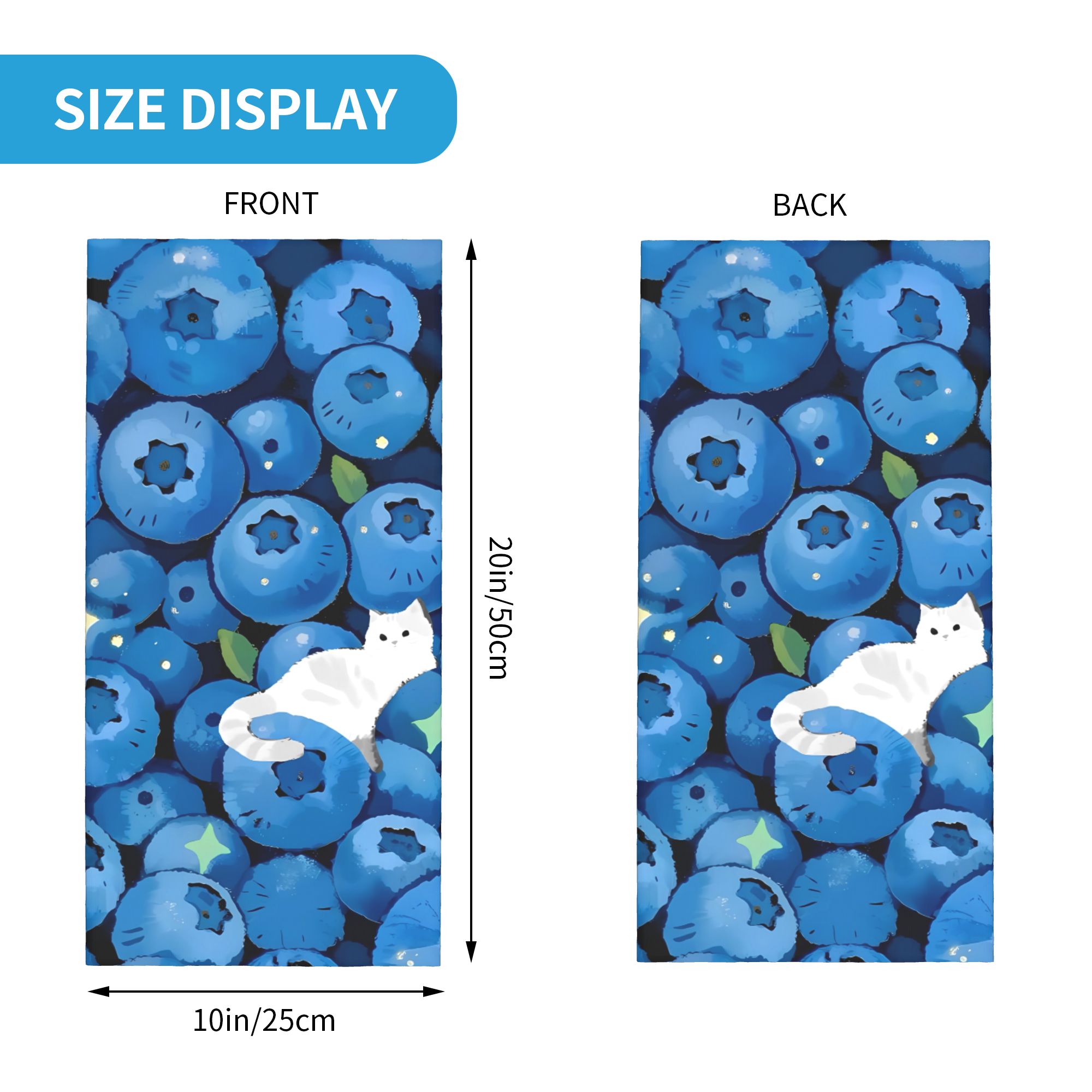 Fruit Print blueberry with whi - Cycling Face Mask 评论和价格