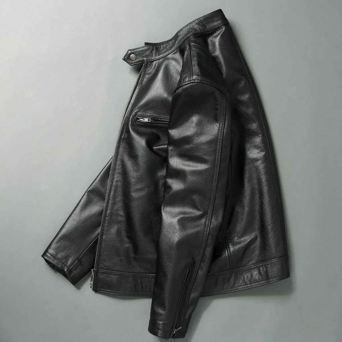 Genuine Leather Jacket Men 100 - Cycling Gear Winter 评论和价格