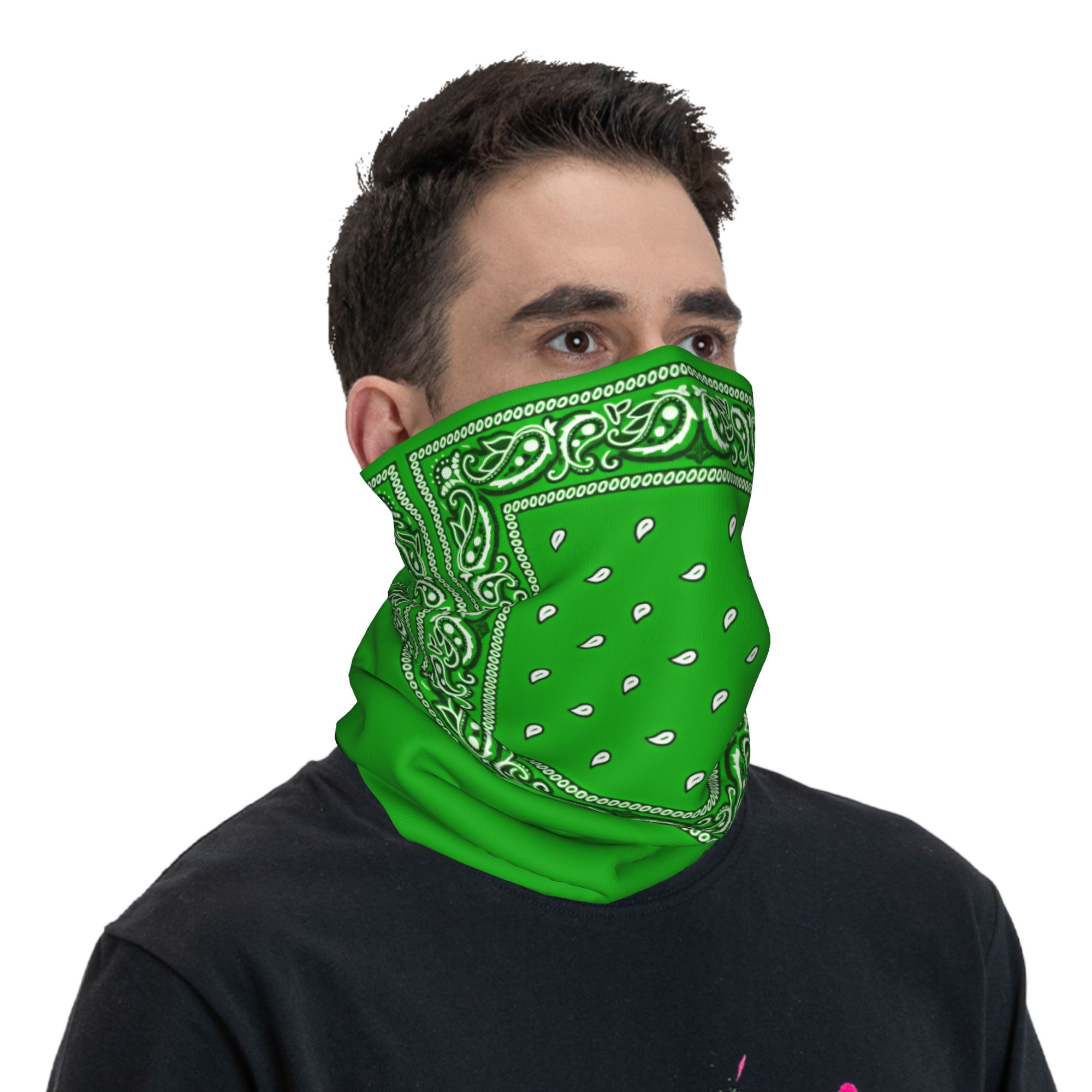 green Bandana  Cool Cycling Ma - Cycling Face Mask 评论和价格